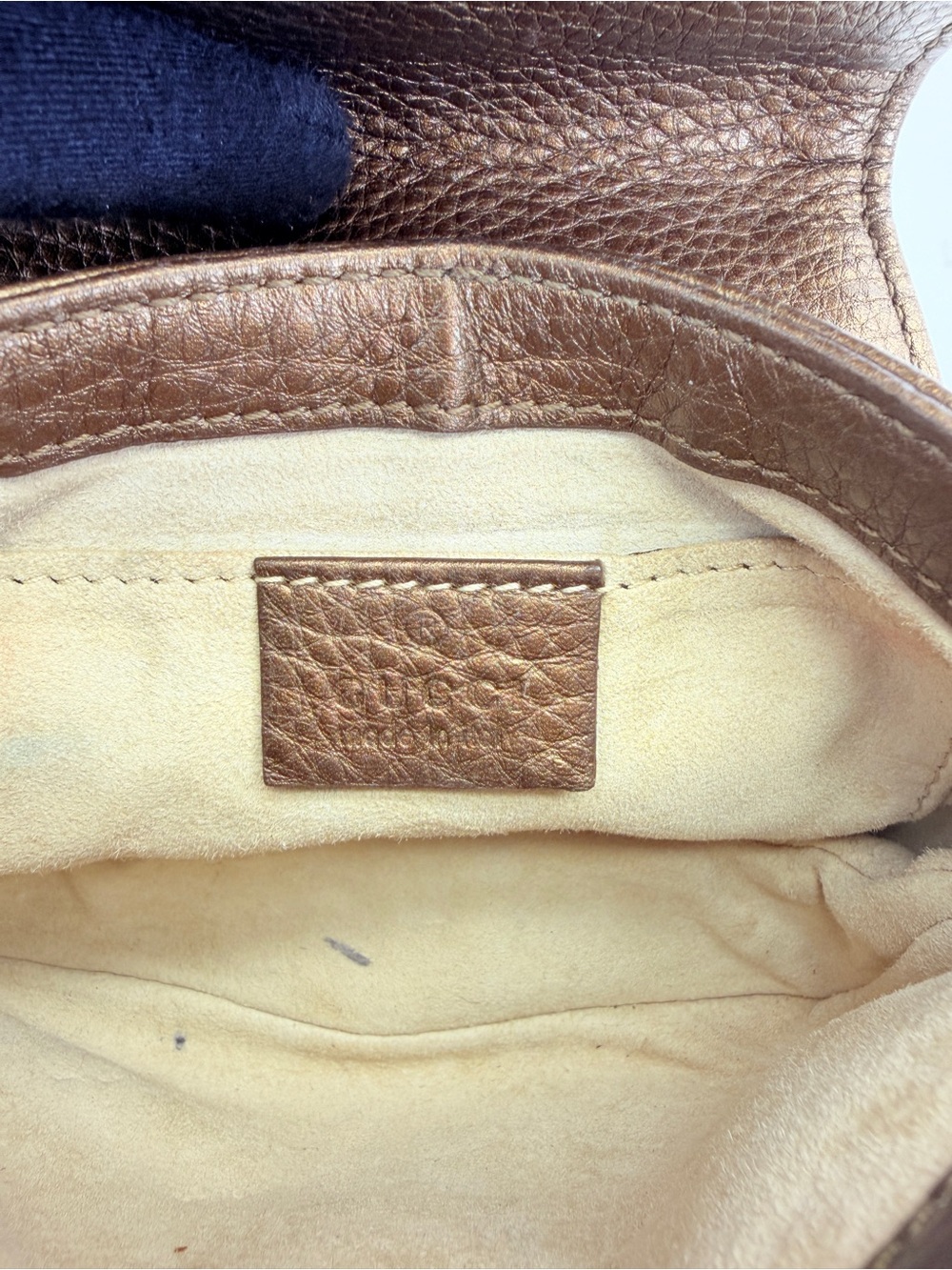 Gucci Bronze 1973 SoHo Leather Crossbody Bag - Picture 10 of 13